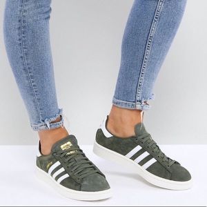 Adidas green campus shoes